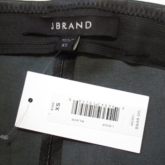 NWT J Brand Edita Leather Leggings in Black Stretch Pull-on Pants XS $948 - Picture 6 of 10